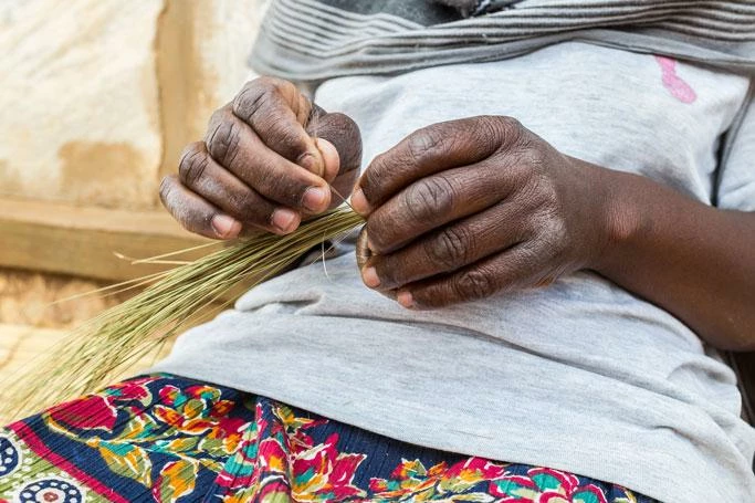 RWANDA HOME 14" Extra Large Multicolor Kolagi Round Basket 6 RWANDA HOME 14" Extra Large Multicolor Kolagi Round Basket