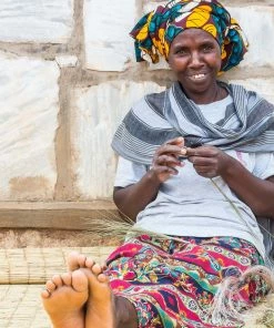 RWANDA 7" Floret Metallic Dafina Tapered Planter 7 RWANDA 7