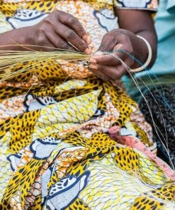 RWANDA Wheat Oval Basket HOME