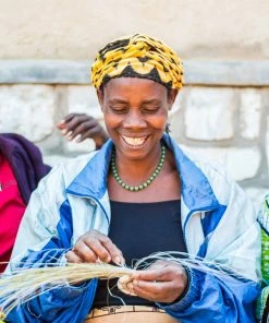 RWANDA Dusty Peach Nyota Coasters