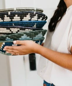 RWANDA Large Silver Blue Hope Bowl