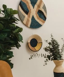 UGANDA Large Nicola Camel Woven Wall Art Plate HOME