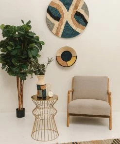 UGANDA Large Nicola Camel Woven Wall Art Plate HOME