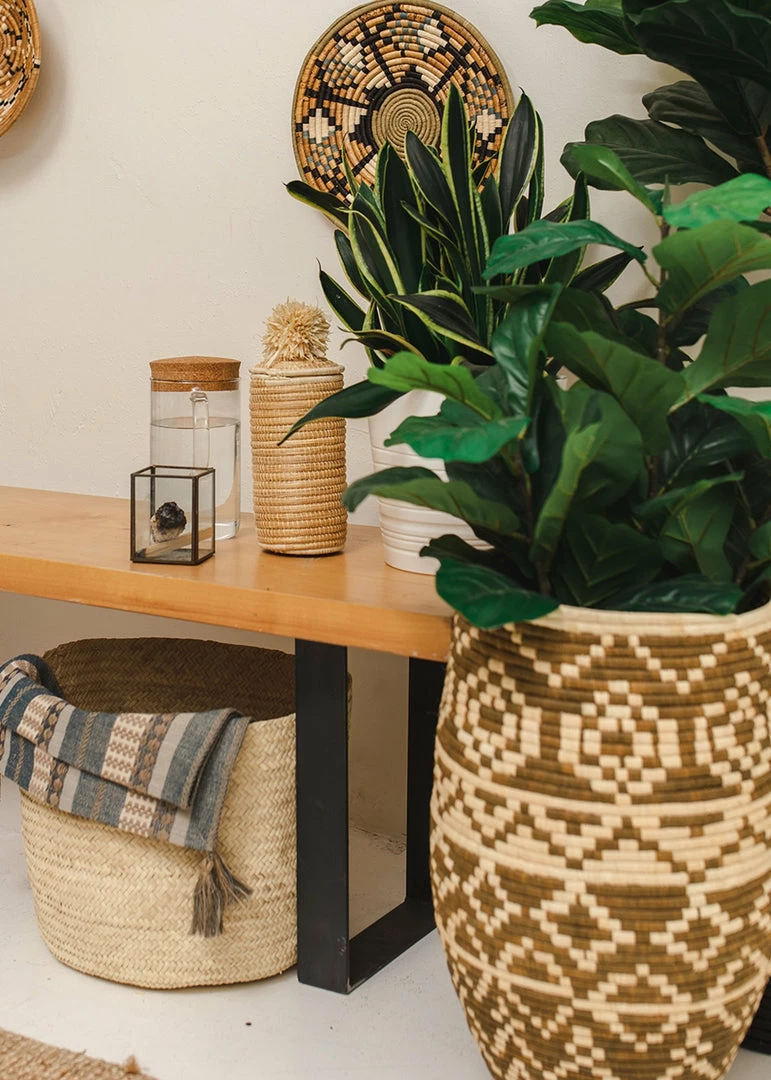 RWANDA Imani Short Floor Basket 6 RWANDA Imani Short Floor Basket