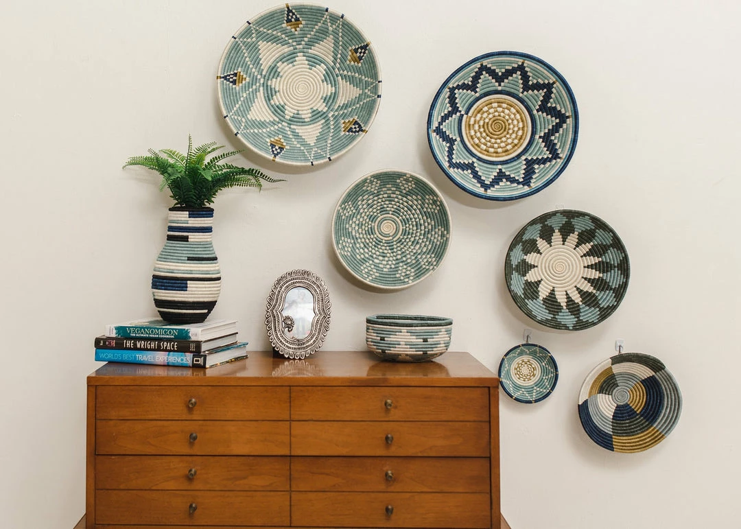 RWANDA HOME Silver Blue Catch All 6 RWANDA HOME Silver Blue Catch All