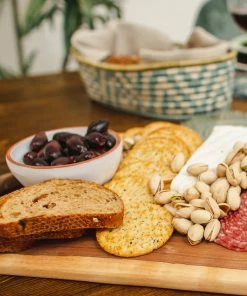 RWANDA Silver Blue + Ficelle Oval Basket