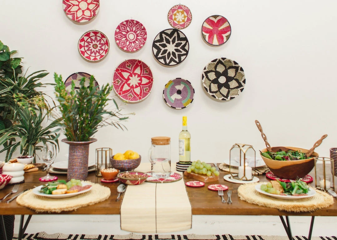 UGANDA Natural Large Fringed Charger 6 UGANDA Natural Large Fringed Charger