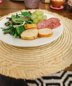 UGANDA Natural Large Fringed Charger 11 UGANDA Natural Large Fringed Charger