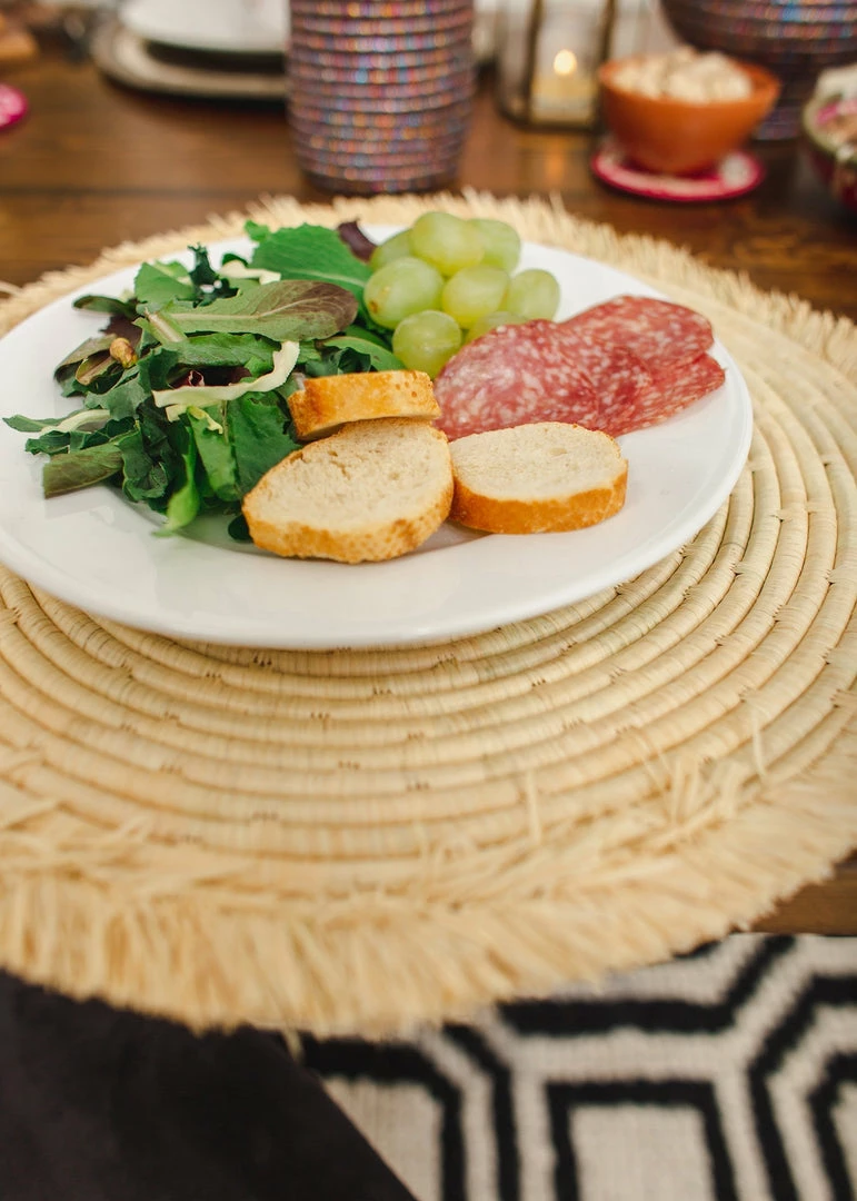 UGANDA Natural Large Fringed Charger 7 UGANDA Natural Large Fringed Charger