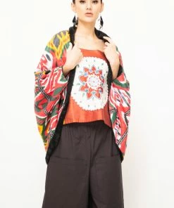 UZBEKISTAN CLOTHING Silk Ikat Shrug
