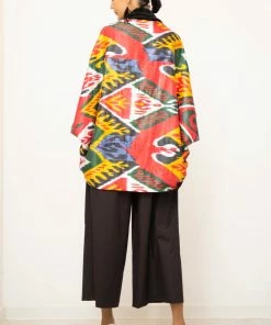 UZBEKISTAN CLOTHING Silk Ikat Shrug