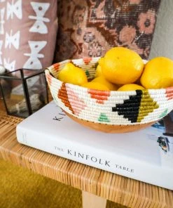 RWANDA Desert Flower Wooden Bowl