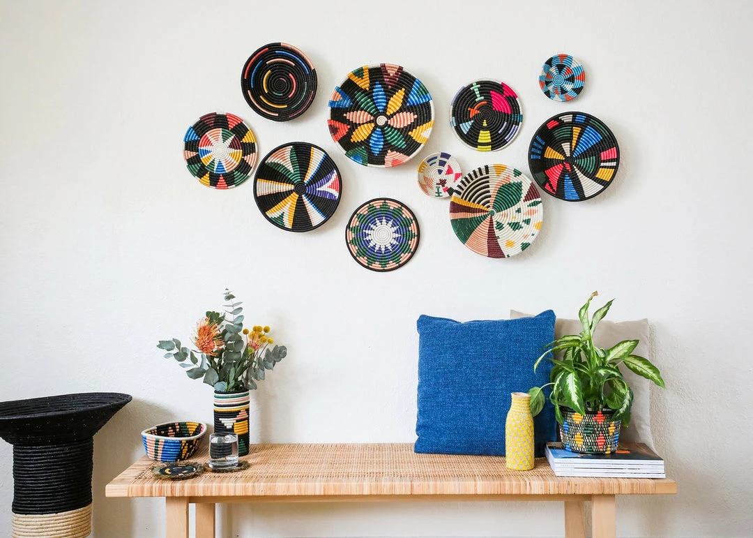 RWANDA HOME Small Black + Neon Nyota Trivet 5 RWANDA HOME Small Black + Neon Nyota Trivet