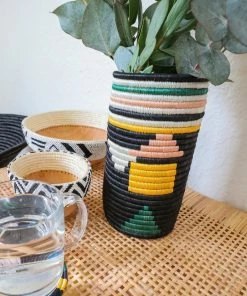 RWANDA Black + Neon Abstract Vase 8 RWANDA Black + Neon Abstract Vase