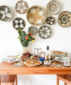 RWANDA Extra Large Light Taupe Hope Round Basket HOME