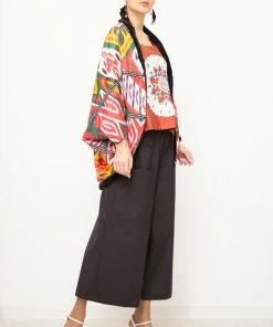 UZBEKISTAN CLOTHING Silk Ikat Shrug 11 UZBEKISTAN CLOTHING Silk Ikat Shrug