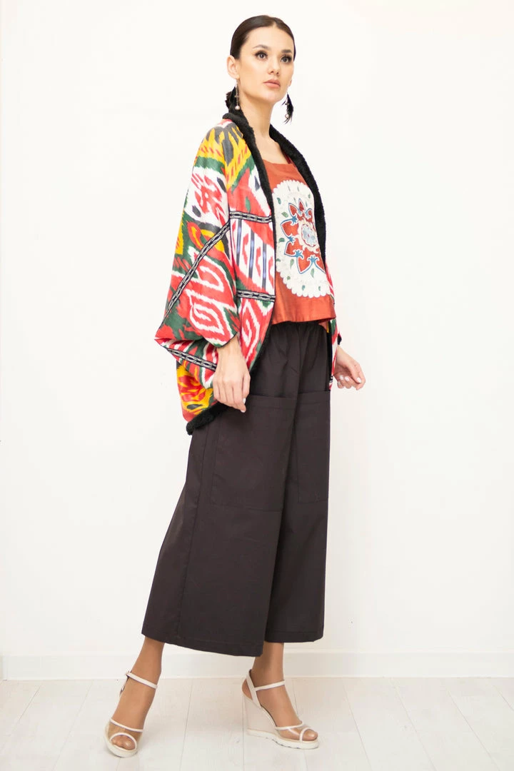 UZBEKISTAN CLOTHING Silk Ikat Shrug 7 UZBEKISTAN CLOTHING Silk Ikat Shrug