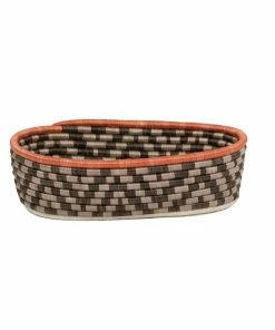 RWANDA HOME Sunset Brown Oval Basket