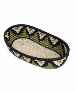 RWANDA Pastel Green Oval Basket HOME