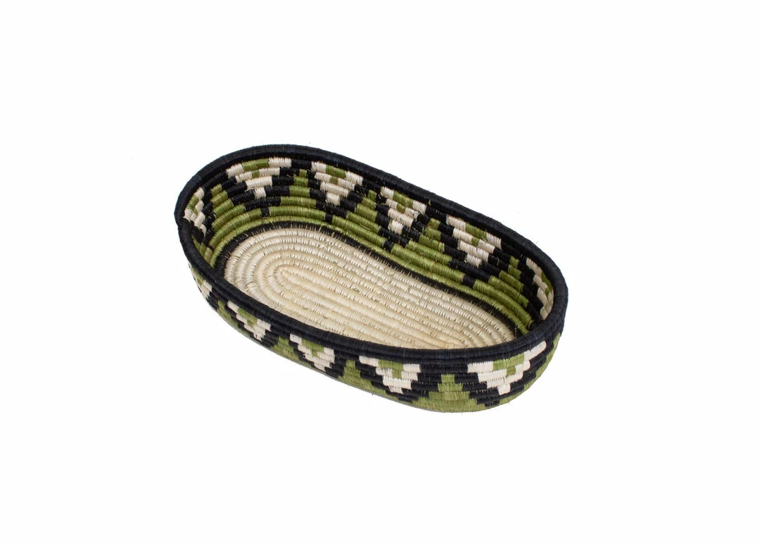 RWANDA Pastel Green Oval Basket HOME 4 RWANDA Pastel Green Oval Basket HOME