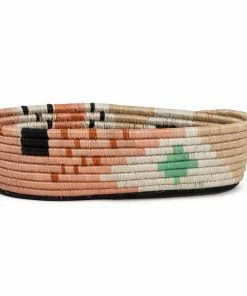 RWANDA Dusty Peach Biko Oval Basket HOME