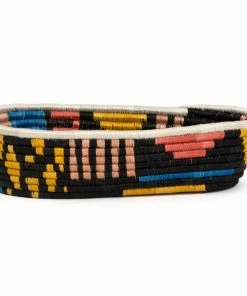 Deals NOMADIC Store 38 RWANDA HOME Black + Neon Biko Oval Basket