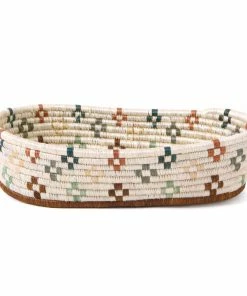 RWANDA Shades Of Sand Oval Basket