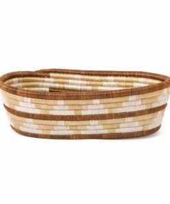 RWANDA Wheat Oval Basket HOME