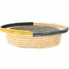 UGANDA HOME Opal Gray + Mustard Oval Basket