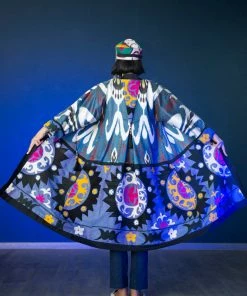 UZBEKISTAN Ikat Suzani Chapan