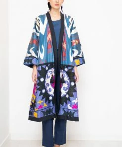 UZBEKISTAN Ikat Suzani Chapan