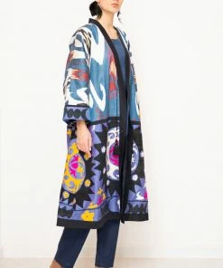 UZBEKISTAN Ikat Suzani Chapan