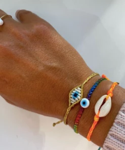 GREECE Braided Cowrie Shell Bracelet JEWELRY