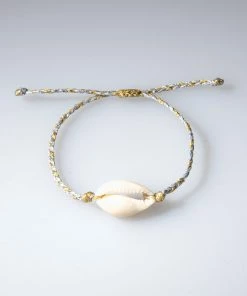 GREECE Braided Cowrie Shell Bracelet JEWELRY