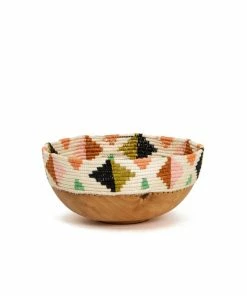 RWANDA Desert Flower Wooden Bowl
