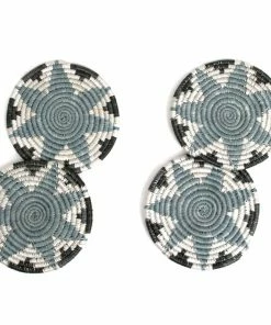 RWANDA Silver Blue Hope Coasters HOME