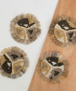 RWANDA Sandstorm Matisse Fringed Coasters