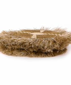 RWANDA HOME Sand Geo Fringed Coasters