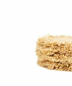 UGANDA Fringed Natural Drink Coasters, Set Of 4