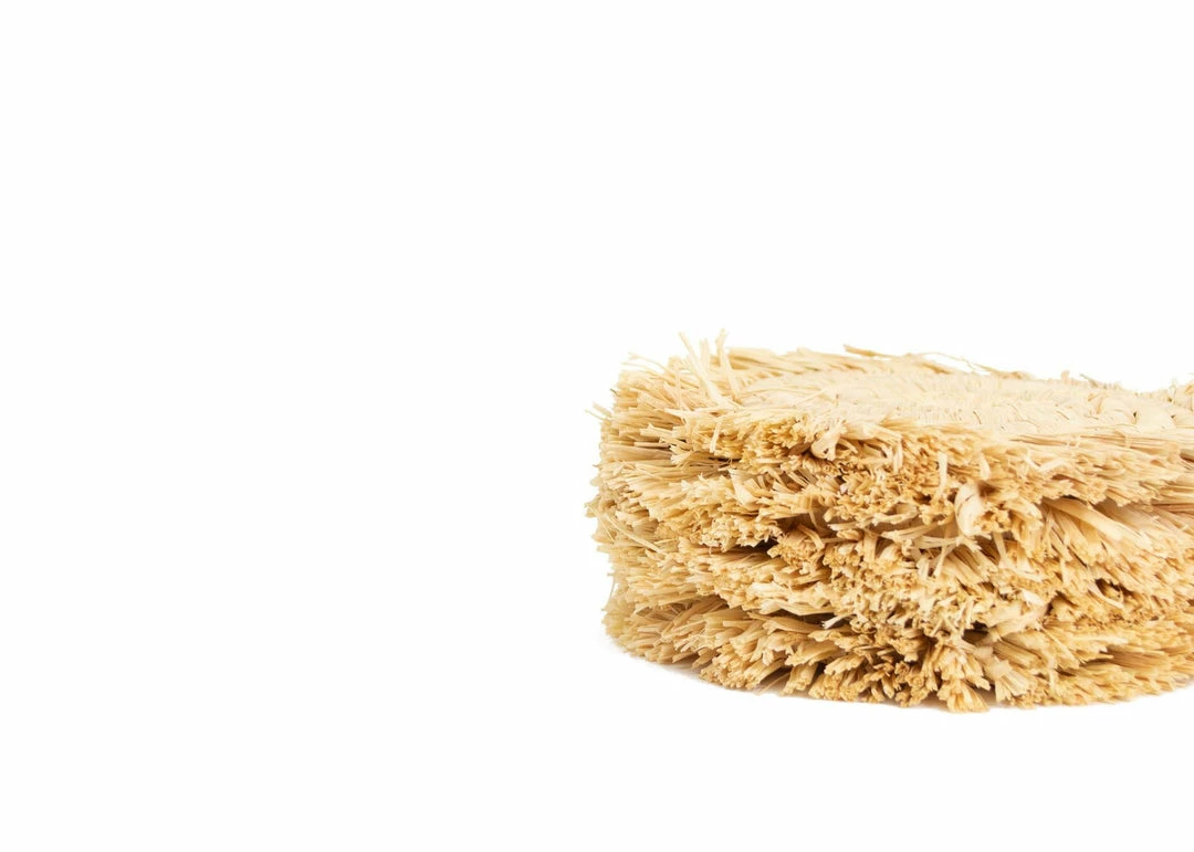 UGANDA Fringed Natural Drink Coasters, Set Of 4 4 UGANDA Fringed Natural Drink Coasters, Set Of 4