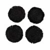 UGANDA HOME Black Fringed Raffia Coasters 1 UGANDA HOME Black Fringed Raffia Coasters