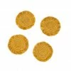UGANDA HOME Sunset Fringed Raffia Drink Coasters, Set Of 4 2 UGANDA HOME Sunset Fringed Raffia Drink Coasters, Set Of 4