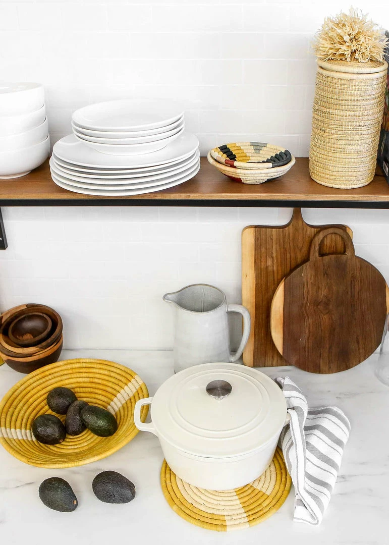 UGANDA HOME Mustard Geo Trivet 5 UGANDA HOME Mustard Geo Trivet