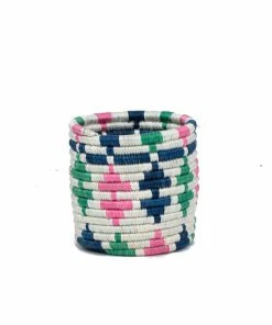 RWANDA Azure Green + Blush 04" Floor Planter