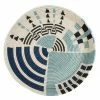 RWANDA Silver Blue Abstract Wall Decor HOME