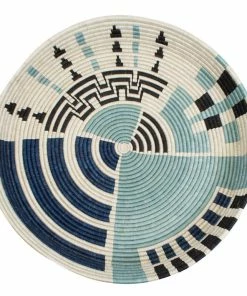 RWANDA Silver Blue Abstract Wall Decor HOME