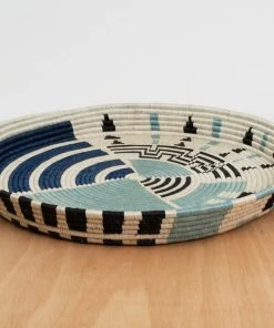 RWANDA Silver Blue Abstract Wall Decor HOME