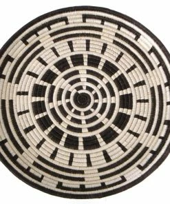 RWANDA Black Geo Circular Tray HOME