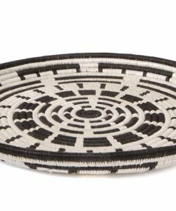 RWANDA Black Geo Circular Tray HOME