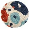 RWANDA Abstract Navy + Orange Circular Tray HOME